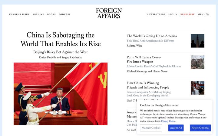 Screenshot di foreignaffairs.com
