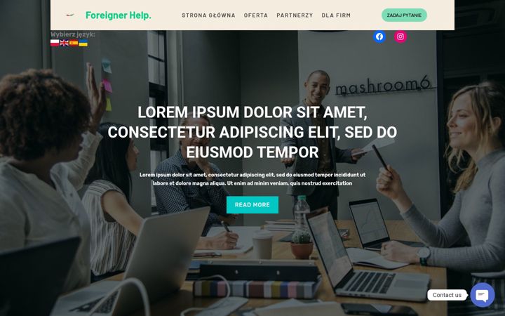 Screenshot of foreignerhelp.pl
