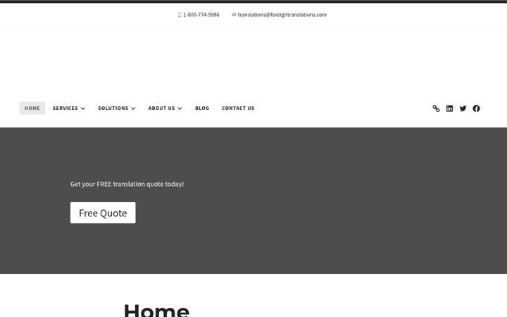 Screenshot of foreigntranslations.com