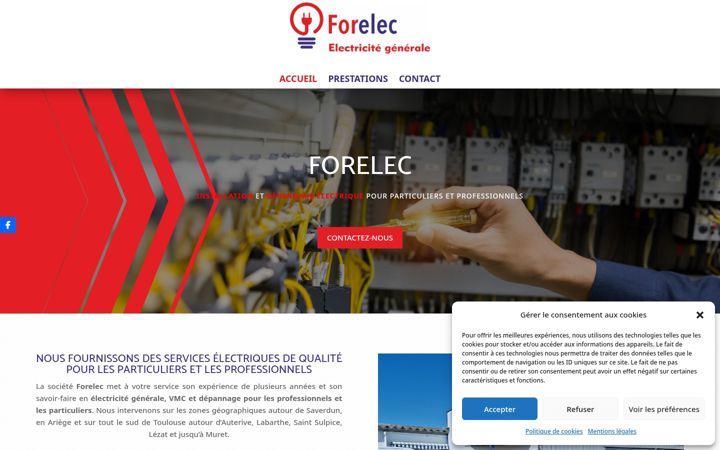 Screenshot of forelec-electricien.fr