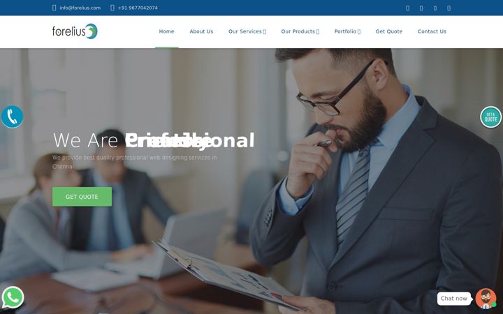 Screenshot of forelius.com