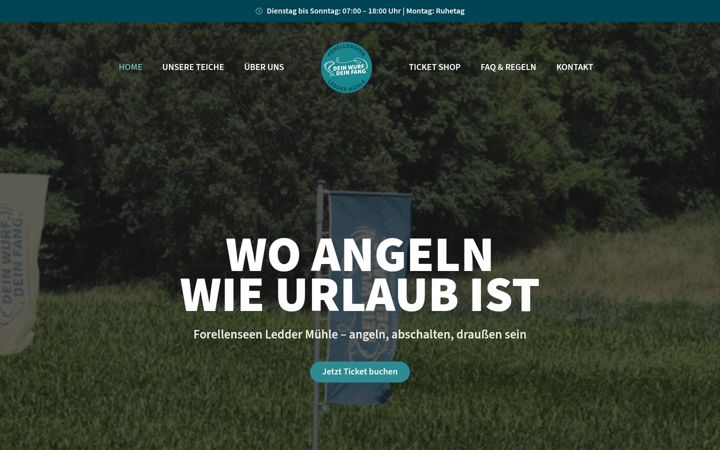 Screenshot of forellenseen-ledde.de