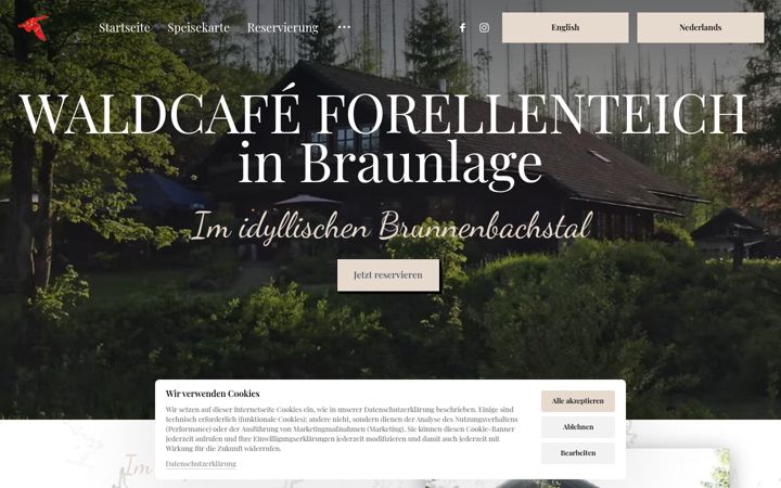 Screenshot of forellenteich-braunlage.de
