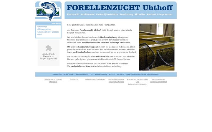 Screenshot di forellenzucht-uhthoff.de