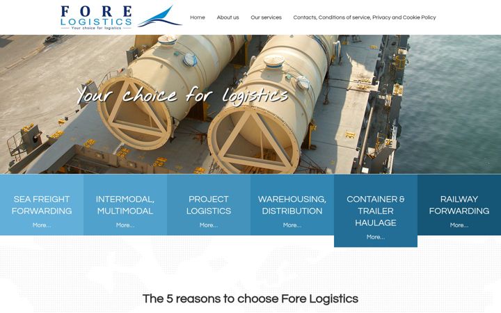 Screenshot of forelogistics.com