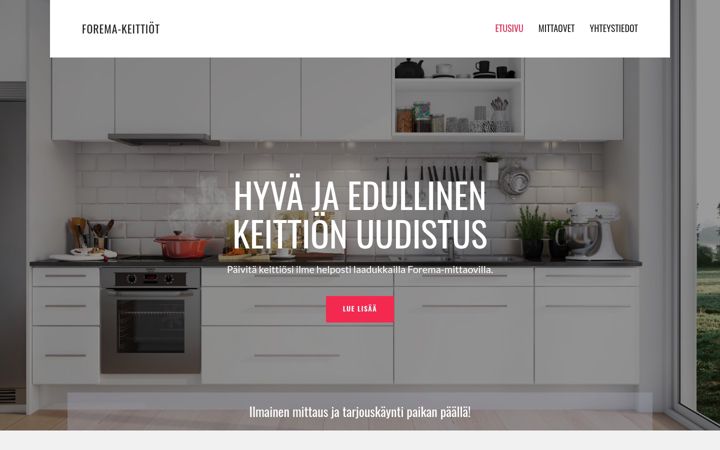 Screenshot of foremakeittiot.fi