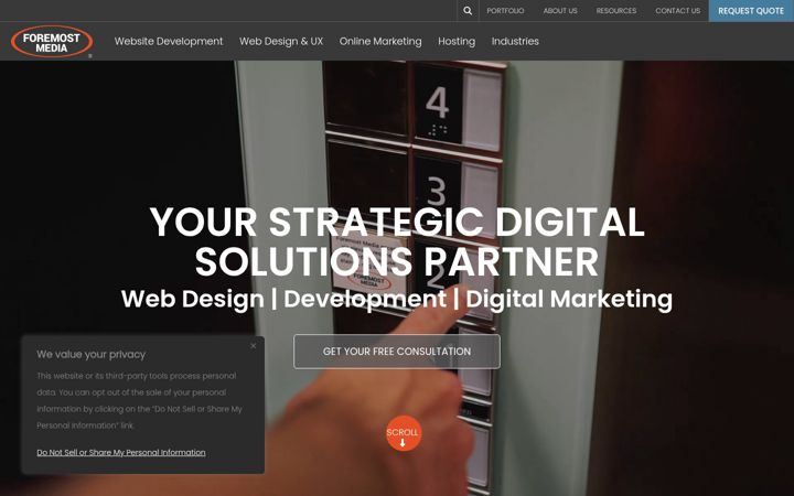 Screenshot of foremostmedia.com