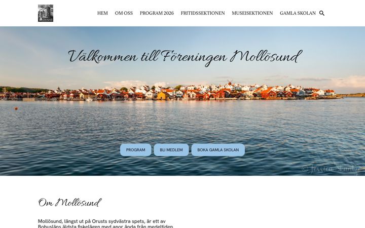 Screenshot of foreningenmollosund.se