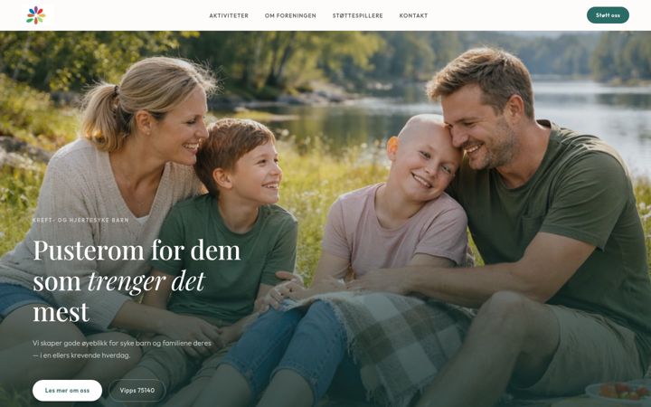 Screenshot of foreningentiltak.no