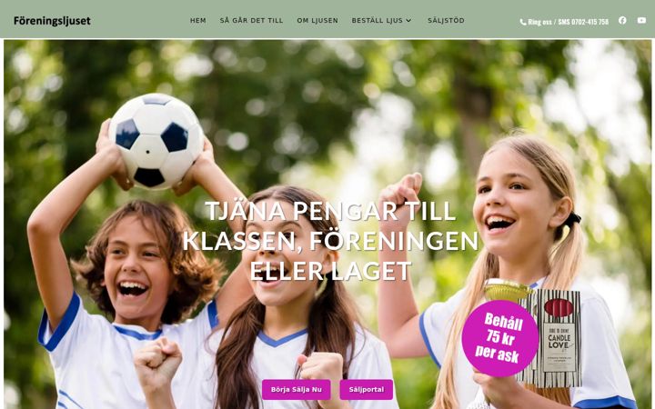 Screenshot of foreningsljuset.se