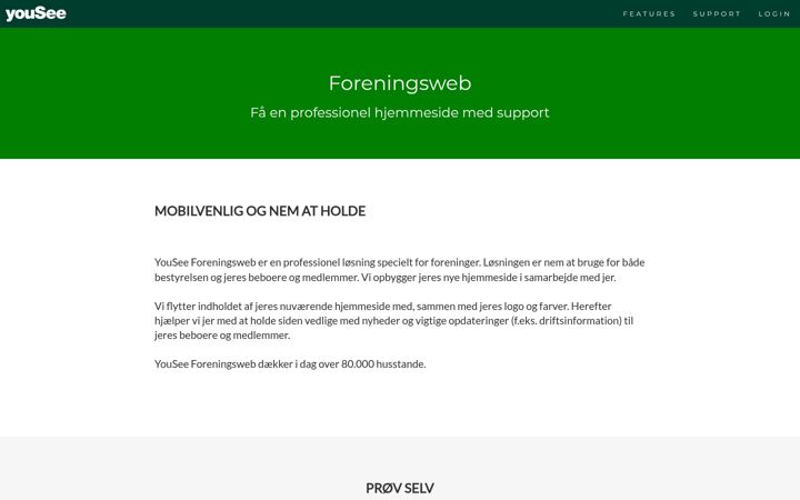 Screenshot of foreningsweb.dk