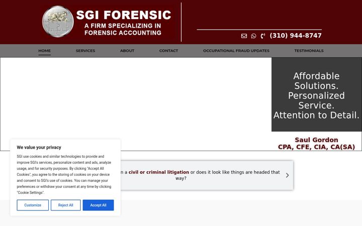 Screenshot of forensicaccountantla.com
