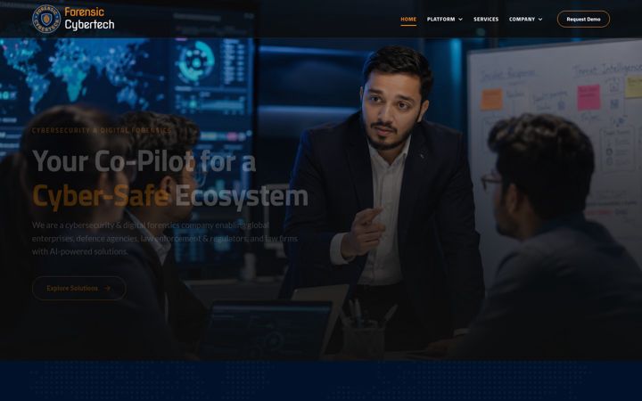 Screenshot of forensiccybertech.com