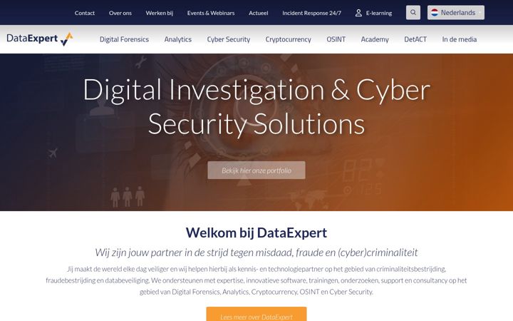 Screenshot of forensicexperts.nl