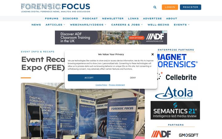Screenshot of forensicfocus.com
