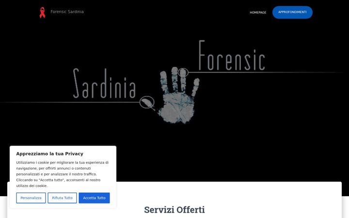 Screenshot of forensicsardinia.com