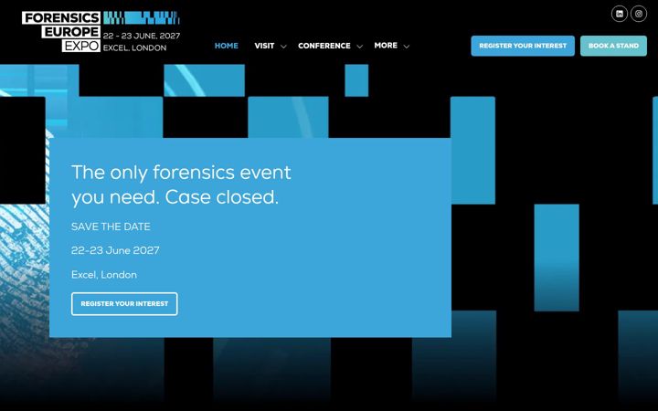 Screenshot ta' forensicseuropeexpo.com