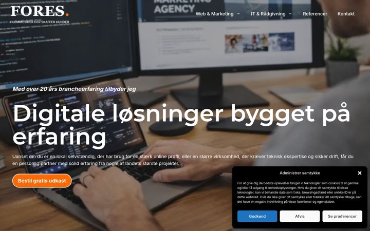 Screenshot of fores.dk