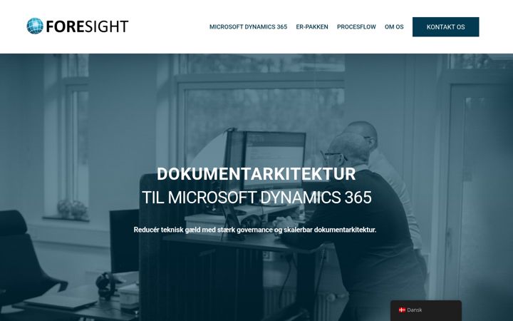 Screenshot of foresight.dk