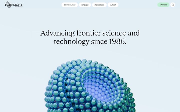 Screenshot of foresight.org