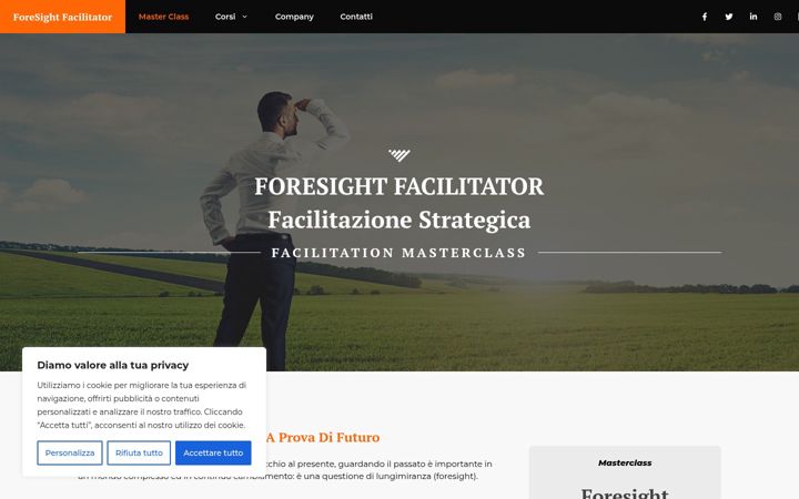 Posnetek zaslona foresightfacilitator.it