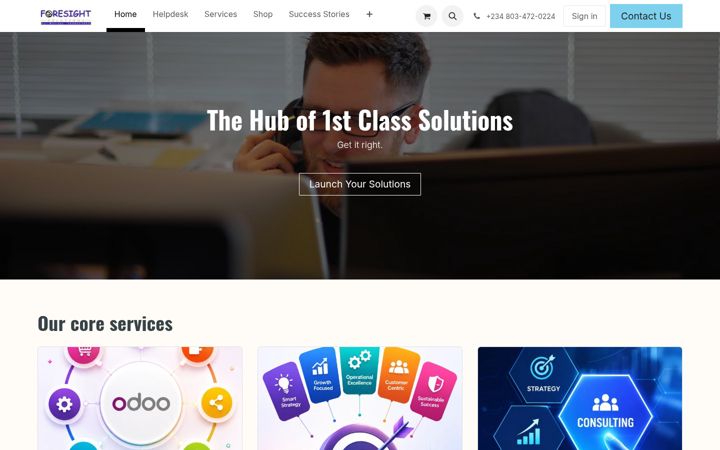 Screenshot of foresightsolutions-ng.com