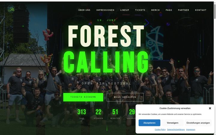 Screenshot of forest-calling.de