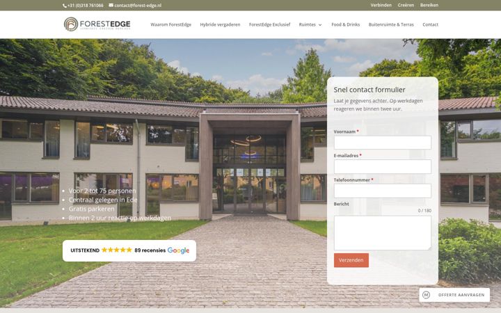 Screenshot of forest-edge.nl
