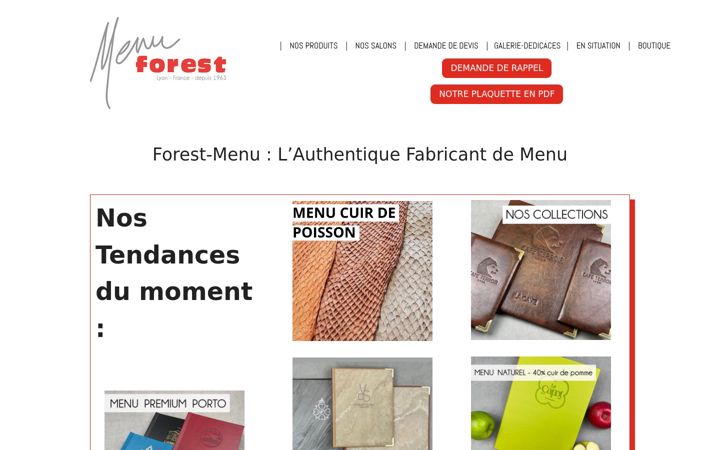 Screenshot of forest-menu.com