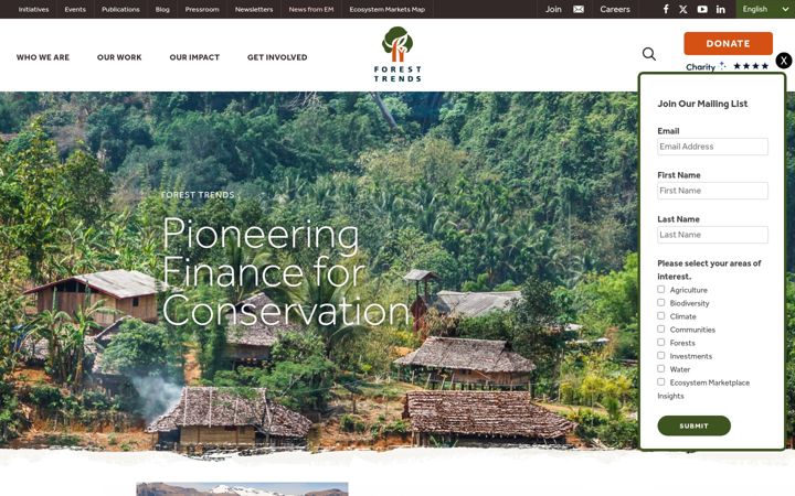 Screenshot of forest-trends.org