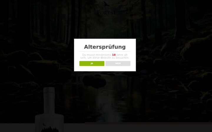 Ekraanipilt saidist forest-vodka.de