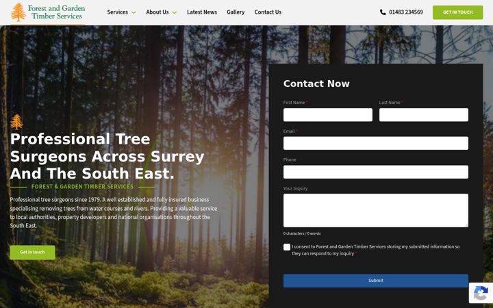 Screenshot of forestandgarden.co.uk