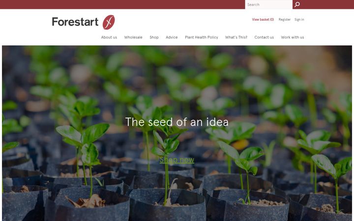 Screenshot of forestart.co.uk