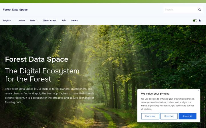 Screenshot of forestdataspace.com