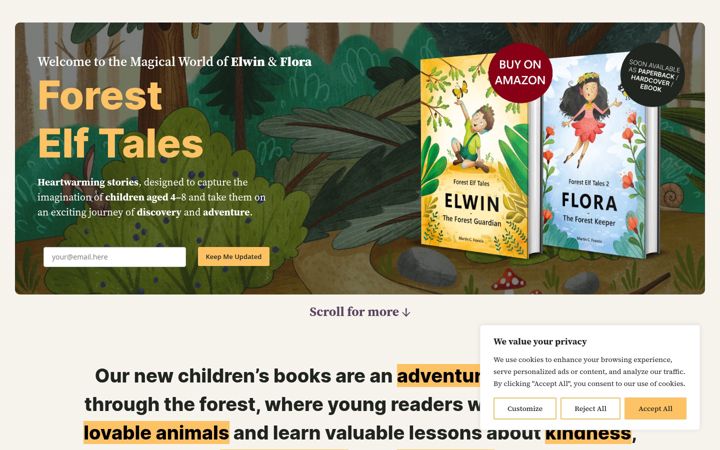 Screenshot of forestelftales.com