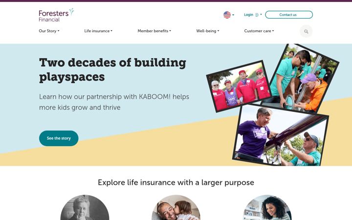 Screenshot of foresters.com