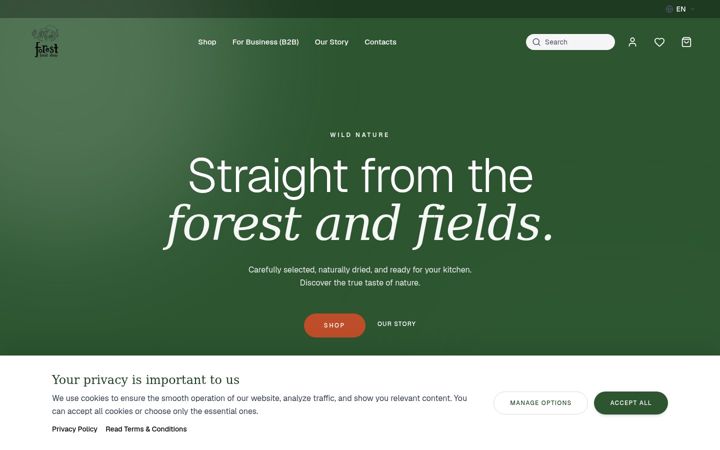 Screenshot of forestfoodshop.com