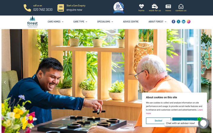 Screenshot of foresthc.com