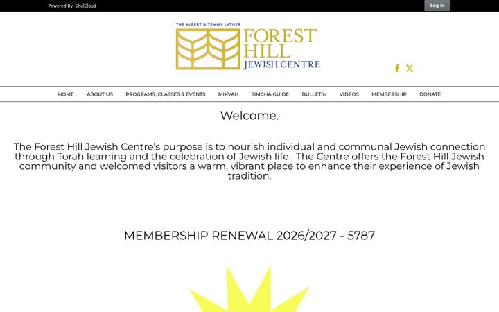 Screenshot of foresthilljewishcentre.org