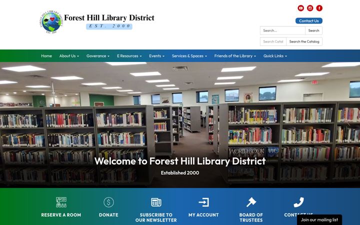 Screenshot of foresthilllibrary.org