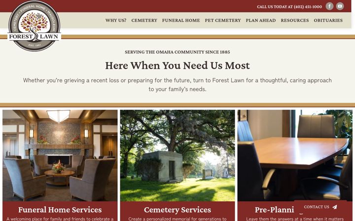 Screenshot of forestlawnomaha.com