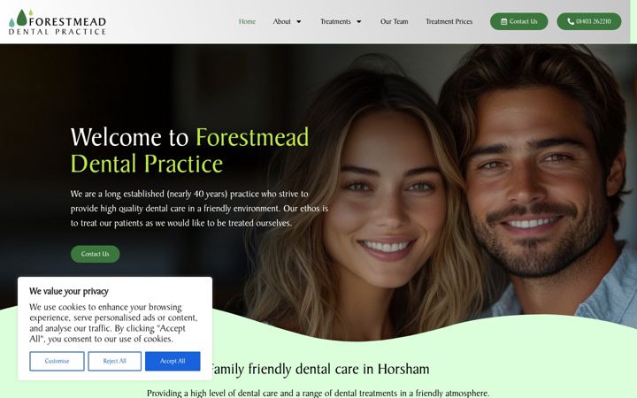 Screenshot di forestmeaddentalpractice.co.uk