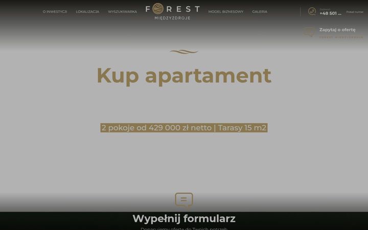 Screenshot of forestmiedzyzdroje.com.pl