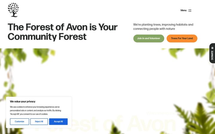 Screenshot of forestofavon.org