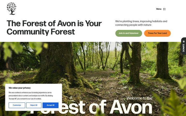 Screenshot of forestofavontrust.org
