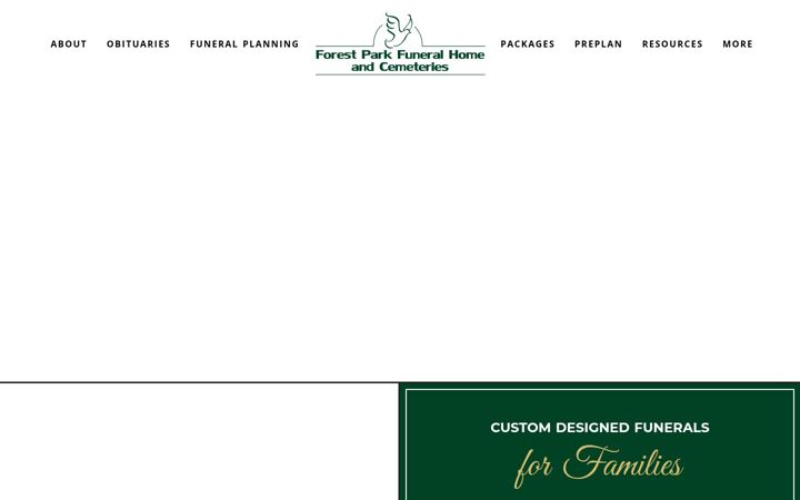 Screenshot of forestparkwestcemetery.com