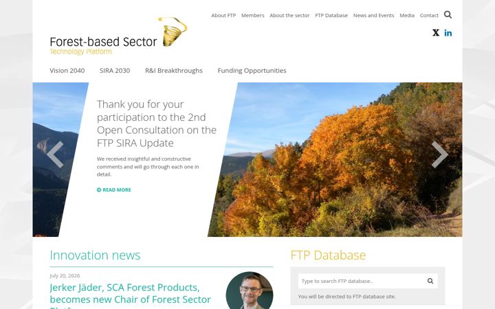 Screenshot of forestplatform.org