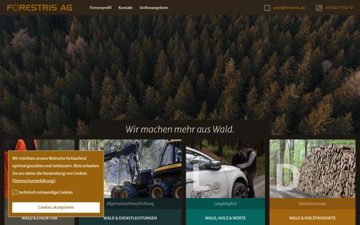 Screenshot of forestris.de