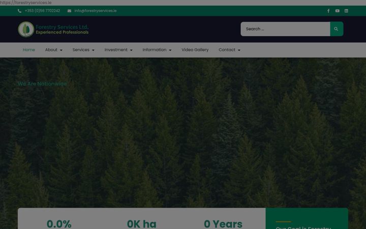 Ekraanipilt saidist forestryservices.ie
