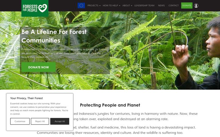 Screenshot of forests4people.org.uk